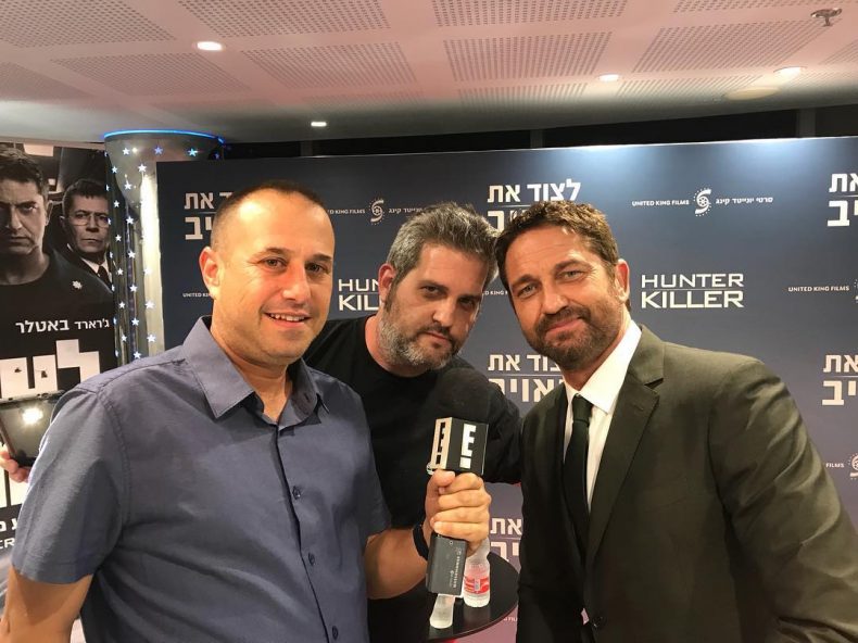 Gerry at “Hunter Killer” Premiere in Israel Media Roundup