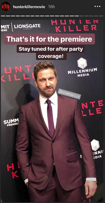 Roundup of media – #HunterKiller NYC Premiere 10/22