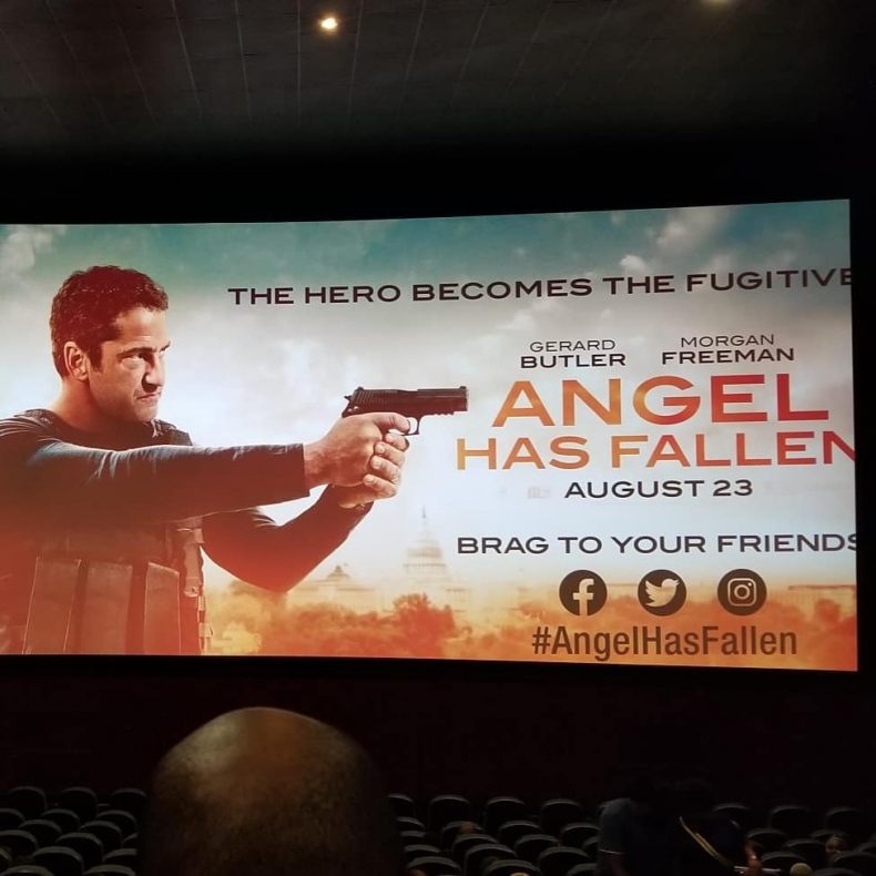 Gerry attends advance screening of #AngelHasFallen in Atlanta