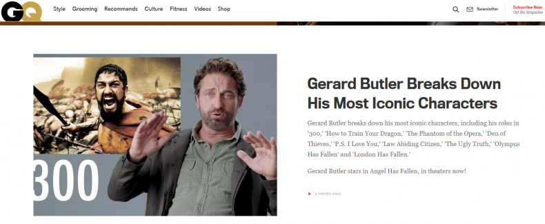 GQ Video: Gerard Butler Breaks Down His Most Iconic Characters